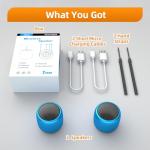 AUKSKY 2Pack Portable Mini Speaker, Bluetooth Tiny Speaker for Shower, Room, Bike, Rechargeable Battery, Built-in Microphone with Strap to Carry, Blue