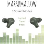 JVC Marshmallow True Wireless Bluetooth 5.3 Earbuds – 28H Battery, Memory Foam Earpieces for All-Day Comfort, IPX4 Water Resistant, Mic, Compact Case, for iPhone & Android