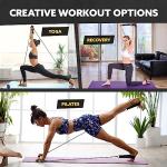 Portable Steel Resistance Bar for Bands - Adjustable from 38" to 26" - Dual Cable Machine Attachment for Working Out