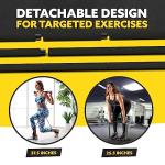 Portable Steel Resistance Bar for Bands - Adjustable from 38" to 26" - Dual Cable Machine Attachment for Working Out