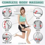 Muscle Roller Stick - Black Green - Body Massage Tool w/ 9 Rollers & Non-Slip Handles for Deep Tissue Massage & Maximum Muscle Recovery - by Cozlow