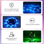 TV LED Backlights, 10ft LED Strip Lights Behind TV USB Operated Color Changing for 46-65 Inch TV RGB 5050 LED Tape Lights with IR Remote Controller and Dimmable