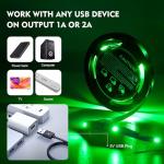 TV LED Backlights, 10ft LED Strip Lights Behind TV USB Operated Color Changing for 46-65 Inch TV RGB 5050 LED Tape Lights with IR Remote Controller and Dimmable