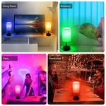 Bedside Table Lamps for Bedrooms Nightstand Lamp RGB Color Changing Bedside Lamp with 2 USB Charging Port and AC Outlet, 3 Way Dimmable Small Modern Lamp for Home Living Room Bedroom Party