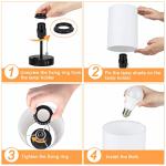 Bedside Table Lamps for Bedrooms Nightstand Lamp RGB Color Changing Bedside Lamp with 2 USB Charging Port and AC Outlet, 3 Way Dimmable Small Modern Lamp for Home Living Room Bedroom Party