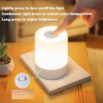 Touch Bedside Table Lamp,Changing Dimmable Table Lamp,Night Light for Kids,3 Colors LED Lamp with Warm White Lights,USB Rechargeable, Bedside Night Light, Soft Eye Caring for Bedrooms and Sleep Aid