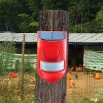 Solar Security Light Alarm,2Pack IP65 Waterproof PIR LED Motion Sensor Flashing Light Lamp,Built in Battery,Energy Saving Warning 110dB Loud Siren Solar Light for Flashing Outdoor(Size:2Pack)