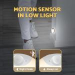 DAZZY DOT Motion Sensor Night Light Rechargeable 2-Pack, Battery Operated Hallway Lights, Stair Lights Motion Sensor Indoor, Magnetic, Dimmable, Motion Light for Stairs, Bathroom, Hall, Cruise