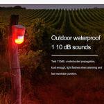 Solar Security Light Alarm,2Pack IP65 Waterproof PIR LED Motion Sensor Flashing Light Lamp,Built in Battery,Energy Saving Warning 110dB Loud Siren Solar Light for Flashing Outdoor(Size:2Pack)