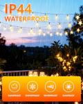 Twinkle Star 100 LED Star String Lights, 33FT Plug in Fairy String Lights Waterproof for Bedroom Decor, Indoor, Outdoor, Wedding Party, Christmas Tree, New Year, Ramadan, Warm White
