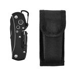 Amazon Basics 15-in-1 Stainless Steel Multitool Pocket Knife with Sheath, Black