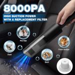 SHALL 19Pcs Car Detailing Kit Interior Cleaner, Car Interior Cleaning Kit with Handheld Car Vacuum, Car Detailing Brushes, Windshield Cleaning Tool, Car Cleaning Supplies, Car Accessories