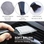 3 Pack Car Interior Detail Dust Brush, Microfiber Duster Brush, Feather Duster, Car Interior Detailing Brush, Cleaning Duster for Car Interior, Air Vents, Computer, Keyboard
