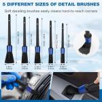 SHALL 19Pcs Car Detailing Kit Interior Cleaner, Car Interior Cleaning Kit with Handheld Car Vacuum, Car Detailing Brushes, Windshield Cleaning Tool, Car Cleaning Supplies, Car Accessories