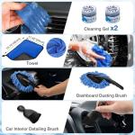 SHALL 19Pcs Car Detailing Kit Interior Cleaner, Car Interior Cleaning Kit with Handheld Car Vacuum, Car Detailing Brushes, Windshield Cleaning Tool, Car Cleaning Supplies, Car Accessories