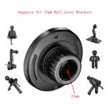 ThtRht Car Phone Holder Mount Replacement Magnetic Base with 17mm Ball Head Socket Joint for iPhone Magsafe Case 15 14 13 12 Cell Phone Clip Rotation Air Vent Dashboard Windshield Stand