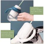 4 PCS Sponge Bottle Brushes, Bottles Scrubber Cleaning Brush with Handle, Water Bottles Cleaner for Thermos, Mug, Cup, Teapot