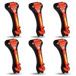 MorTime 6 Pack Car Safety Hammer Window Breaker, Car Emergency Escape Tool, Window Hammer Seat Belt Cutter