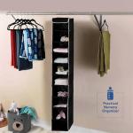 ZOBER Hanging Closet Organizer, 10-Shelf - Hanging Storage Organizer Shelves for Clothes, Towels, Toys - College Dorm Room, Nursery, & Home Closet
