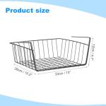 PATIKIL Under Shelf Basket, 6 Pack Small Sliding Under Cabinet Shelf Hanging Metal Storage Rack Organizer Space Saving for Kitchen Pantry Bookshelf 13"L x 10.2"W x 4.7"H, Black