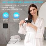 UPoetry Cordless Hair Straightener Brush – Portable Ionic Hot Comb with 65W Fast Charger, Mini Travel Hair Straightening Brush for Women, Lightweight for On-The-Go Styling (Black)