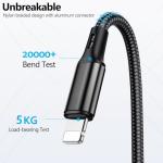 Puxnoin Multi Charging Cable 5 in 1, 2Pack 4FT USB C Multi Charger Cable Universal Multiple Charging Cord with USB C/Micro USB Connectors for Most Cell Phone, Tablets (Charging Only)