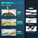 4-in-1 Multi USB C Charging Cable Cord Fast Charge 240W, USB A/C to USB C/L, Chubby Cable C Compatible with iPhone iPad Samsung MacBook Tablets All Devices, Camping & Travel Essentials (1Pack, 4.8FT)