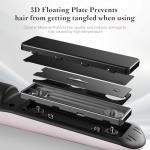 Mini Cordless Hair Straightener and Curler 2 in 1, Mini Portable Flat Iron Adjustable 350°F-420°F Travel Hair Straighteners LED Display/5000mAh Ceramic Flat Iron Hair Straightener for Women Men(Pink)