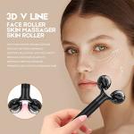 2-IN-1 Beauty Bar Electric Face Massager, 3D Roller and T Shape Arm Eye Nose Head Massager Facial Roller Massager Kit Skin Care Tools