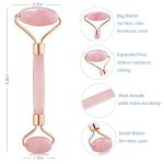 LeiCare Jade Roller for Face - Rose Quartz Face Roller Skin Care - Stone Facial Roller, Face Massager for Women, Relieve Stress, Remove Wrinkles Eye Puffiness