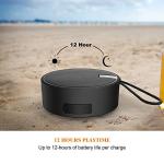INSMY C12 IPX7 Waterproof Shower Bluetooth Speaker, Portable Small Speaker, Speakers Bluetooth Wireless Loud Clear Sound Support TF Card Suction Cup for Kayak Canoe Beach Gift (Black)