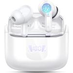 Wireless Earbuds, Bluetooth 5.3 Headphones 2025 NEW Ear Buds 40H Bass Stereo in-Ear Earphones ENC Noise Cancelling Earbuds with 4 HD Mic, USB-C LED Display IP7 Waterproof Sport Headset for Android iOS