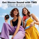 Bobtot Portable Bluetooth Speakers, Wireless IPX7 Waterproof Mini Speaker with 16H Playtime, Loud Stereo Sound, TWS, Built-in Microphone, Small Size with Lanyard, Black