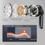 JBES Bluetooth Earbuds Wireless Headphones, 60H Deep Bass Ear Buds with 4 Noise Cancelling Microphone, IP5 Waterproof Earphones for iPhone Android Sports audifonos Bluetooth inalambricos (Black)