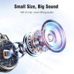 INSMY C12 IPX7 Waterproof Shower Bluetooth Speaker, Portable Small Speaker, Speakers Bluetooth Wireless Loud Clear Sound Support TF Card Suction Cup for Kayak Canoe Beach Gift (Black)