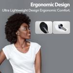 JBES Bluetooth Earbuds Wireless Headphones, 60H Deep Bass Ear Buds with 4 Noise Cancelling Microphone, IP5 Waterproof Earphones for iPhone Android Sports audifonos Bluetooth inalambricos (Black)