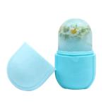 Ice Roller for Face and Eye,Facial Beauty Ice Roller Skin Care Tools, Facial Cube, Gua Sha Face Massage, Silicone Ice Mold for Beauty (Blue)