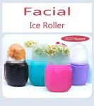 Ice Roller for Face and Eye,Facial Beauty Ice Roller Skin Care Tools, Facial Cube, Gua Sha Face Massage, Silicone Ice Mold for Beauty (Blue)