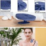 INNERNEED® More Hygienic Silicone Body Scrubber Exfoliating & Massaging Shower Brush, Bathing Tool, for All Skin Types, Lathers Well, Longer Service Life (Dark Blue)