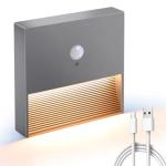 rechargeable battery night light motion sensor light indoor Warm White stair lights night light motion sensor stick on lights, Adjustable Brightness for Wall, Stairs, Cabinet, Hallway (1 Pack)