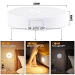 Electight 3 Pack Motion Sensor Light Indoor, Upgraded 14 LEDs Night Light USB Rechargeable, 3 Light Modes & Long Last Battery, Cordless Magnetic NightLight for Closet, Bedroom, Stairs - Warm White