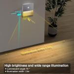 rechargeable battery night light motion sensor light indoor Warm White stair lights night light motion sensor stick on lights, Adjustable Brightness for Wall, Stairs, Cabinet, Hallway (1 Pack)