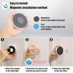 Electight 3 Pack Motion Sensor Light Indoor, Upgraded 14 LEDs Night Light USB Rechargeable, 3 Light Modes & Long Last Battery, Cordless Magnetic NightLight for Closet, Bedroom, Stairs - Warm White