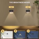 rechargeable battery night light motion sensor light indoor Warm White stair lights night light motion sensor stick on lights, Adjustable Brightness for Wall, Stairs, Cabinet, Hallway (1 Pack)