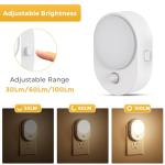 L LOHAS LED Motion Sensor Night Light,[2-PACK] Night Lights Plug into Wall,Motion Sensor and Dusk to Dawn Sensor,3000K Soft White,30/60/100lm Brightness Dimmable,Nightlight for Bathroom Hallway