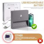 rechargeable battery night light motion sensor light indoor Warm White stair lights night light motion sensor stick on lights, Adjustable Brightness for Wall, Stairs, Cabinet, Hallway (1 Pack)