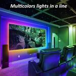 abtong LED Strips Lights USB Powered RGB Rainbow Chasing LED Lights Strip LED TV Backlight Strip with 17-Key RF Remote Color Changing Strip Lights Waterproof IP65 LED Rope Lights LED Lights 2M 6.54FT