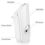 Bonashi 2 Pack LED Night Flashlight Motion Sensor Cut 3-in-1, Rechargeable Emergency Light, Auto Sensing Energy Saving Wall Mount Plug-in Light Portable LED Torch - Small Size Warm White