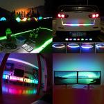 abtong LED Strips Lights USB Powered RGB Rainbow Chasing LED Lights Strip LED TV Backlight Strip with 17-Key RF Remote Color Changing Strip Lights Waterproof IP65 LED Rope Lights LED Lights 2M 6.54FT