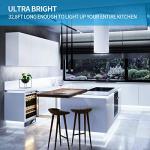 Led Strip Lights 32.8ft White Dimmable Led Light Strip Flexible Rope Lights Kits with 12v Etl Power Supply, Adhesive Clips, Dimmer Switch and Connectors for Indoor Decor